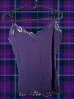 Smart Set Purple Lace-Trim Camisole